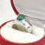 SKJewelryFactory แหวนเงินแท้ 92.5% ฝังพลอยกรีนอะเกทแท้ ER00849-GAC