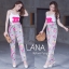 เสื้อผ้าเกาหลี พร้อมส่ง เสื้อกับ กางเกงลายดอก