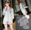 เสื้อผ้าเกาหลี พร้อมส่ง เสื้อ งานปักหมีMoshino