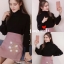 เสื้อเกาหลี พร้อมส่ง เสื้อแขนจั๊ม มี 3 สี