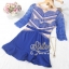 พร้อมส่ง แขนสี่ส่วน ช่วงบนแต่งผ้าลูกไม้สวยเก๋เว่อๆ