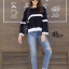 เสื้อแฟชั่่น พร้อมส่ง เสื้อไหมพรม ทรงปล่อย