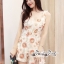 เสื้อผ้าเกาหลี พร้อมส่ง จั๊มสูท ขาสั้นเนื้อผ้าTulle