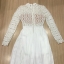 พร้อมส่ง เดรสแฟชั่นสีขาวเย็บต่อกับกระโปรงอัดพีท