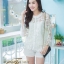 เสื้อลูกไม้ พร้อมส่ง เสื้อลูกไม้ฝรั่งเศส คอกลม