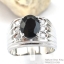 SKJewelryFactory แหวนชายพลอยสีดำ สีแห่งดุดัน น่าค้นหา แหวนนิลแท้ MR00355-ONX