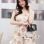 เสื้อผ้าเกาหลี พร้อมส่ง จั๊มสูท ขาสั้นเนื้อผ้าTulle