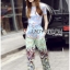 พร้อมส่ง เสื้อเชิ้ตคอกลม พิมพ์ลายนกสีชมพู