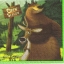 แนวภาพการ์ตูน Open Season ภาพโทนสีขาว เป็นภาพบล๊อคเดียว กระดาษแนพกิ้นสำหรับทำงาน เดคูพาจ Decoupage Paper Napkins ขนาด 33X33cm