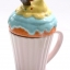 แก้วกาแฟ+ฝาครอบทรงไอศกรีม ถ้วยม่วงอ่อน Windhorse Design