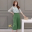 เสื้อผ้าเกาหลี พร้อมส่ง เสื้อ+กางเกงกระโปรง