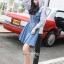 เดรสเกาหลี พร้อมส่ง เดรสยีนส์ เอวยาง กระโปรงทรงเอ