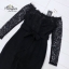 เสื้อผ้าเกาหลี พร้อมส่ง Jumpsuit คอปาดไหล่