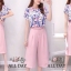 เสื้อผ้าเกาหลี พร้อมส่ง เสื้อ กับ กางเกงผ้าจอร์เจีย