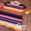 เสื้อเกาหลี พร้อมส่ง เสื้อคอกลม ปักเลื่อมสลับสี