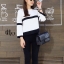 เสื้อแฟชั่่น พร้อมส่ง เสื้อไหมพรม ทรงปล่อย
