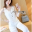 พร้อมส่ง เสื้อแขนกุดทรงคร็อปและกางเกงผ้าลูกไม้