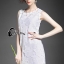 พร้อมส่ง Mini Dress ผ้าลูกไม้ ในโทนสีขาว / ชมพู