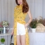 เสื้อผ้าเกาหลี พร้อมส่ง เสื้อคอปีน กับ กางเกงเก็บทรง
