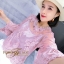 เสื้อลูกไม้ พร้อมส่ง เสื้อคอกลม แขนบาน