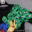 เสื้อผ้าเกาหลี พร้อมส่ง เสื้อ+กางเกง แต่งนกยูงปักเลื่อม