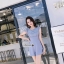 เสื้อผ้าเกาหลี พร้อมส่ง จั้มสูท ทรงแขนล้ำขาสั้น