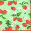 แนวภาพ Cath Kidston สตอเบอร์รี่ ผลไม้ พื้นเขียว เป็นภาพกระจายเต็มแผ่น กระดาษแนพกิ้นสำหรับทำงาน เดคูพาจ Decoupage Paper Napkins ขนาด 33X33cm