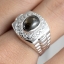 SKJewelryFactory แหวนพลอยสตาร์แซฟไฟร์แท้ สีสวย เหลือบแสงสวยงาม MR00117-BST
