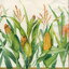 แนวภาพ ผลไม้ ผัก ทุ่งข้าวโพด Corn เป็นภาพแนวยาว กระดาษแนพกิ้นสำหรับทำงาน เดคูพาจ Decoupage Paper Napkins ขนาด 33X33cm