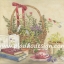 กระดาษสาพิมพ์ลาย สำหรับทำงาน เดคูพาจ Decoupage แนวภาำพ ภาพวาด ผักสวนครัวรั้วกินได้อยู่ในตระกร้าตั้งโต๊ะพร้อมกิน พร้อมกางตำราปลูกผักไว้กินเอง (ปลาดาวดีไซน์)