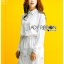 พร้อมส่ง เสื้อเชิ้ตยาวสีขาวตกแต่งชายลูกไม้