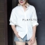 เสื้อเกาหลี พร้อมส่ง เสื้อคอจีน สีพื้น