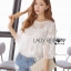 พร้อมส่ง เสื้อผ้าลูกไม้แขนบานสไตล์วินเทจ
