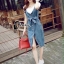 พร้อมส่ง Denim Dress ทรงแขนกุด