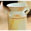 พร้อมส่ง ถังนม มีหู ทำสีพื้นเก่า Zakka