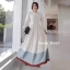 ชุดเดรสเกาหลี พร้อมส่ง Dress ยาวกระโปรงบาน