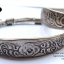 กำไลเงินจากม้งจีน HSB014 / Carved hmong-silver Bangle HSB014