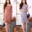 เดรสลูกไม้ พร้อมส่ง Dress ลูกไม้ผ้าซีทรู ทอลายใบไม้