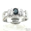 SKJewelryFactory พลอยจันทบุรี แหวนเงินแท้ 92.5% ฝังพลอยเขียวส่องแท้ ER00850-GSA