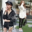 พร้อมส่ง เสื้อเชิ้ตดีไซดเก๋ๆ ด้วยการแต่งสายเชือก