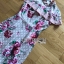 เดรสเกาหลี พร้อมส่ง ชุดเดรส พิมพ์ลายดอกไม้สีชมพู