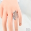 SKJewelryfactory แหวนไพลินแท้ ดีไซน์ปีกนก สไตล์หรูหรา ใส่นิ้วชี้ และ นิ้วกลางสวย ER01920-BSA