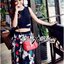 พร้อมส่ง เซ็ตเสื้อแขนกุดทรงคร็อปคัทเอาท์เอว