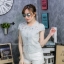 เสื้อเกาหลี พร้อมส่ง เสื้อคลุม ยีนส์แขนล้ำ