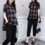 เสื้อผ้าเกาหลี พร้อมส่ง เสื้อสก้อตผ้าฝ้ายนิ่ม
