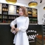 ชุดเดรสเกาหลี พร้อมส่ง มินิเดรส แขนยาวผ้ามุงซีทรู