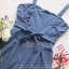 เสื้อผ้าเกาหลี พร้อมส่ง จั๊มสูท ผ้าคอตตอลสีเรียบ