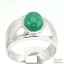 SKJewelryFactory แหวนเงินแท้ 92.5% ฝังพลอยกรีนอะเกทแท้ ER00849-GAC
