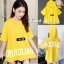 เสื้อเกาหลี พร้อมส่ง เสื้อ ทรงoversize แต่งสกรีน