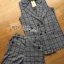 พร้อมส่ง เซ็ตเสื้อสูตกระดุมสองแถมและกางเกงขาสั้นพิมพ์ลายฮาวด์สทูธ